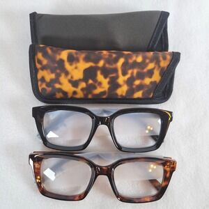 Hummingbird Womens Santa Fe Readers Glasses Blue Light +3.50 Black Nerd College